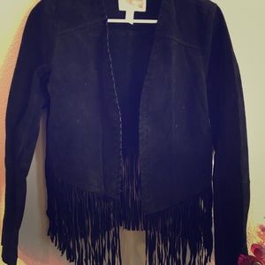 Fringe suede jacket